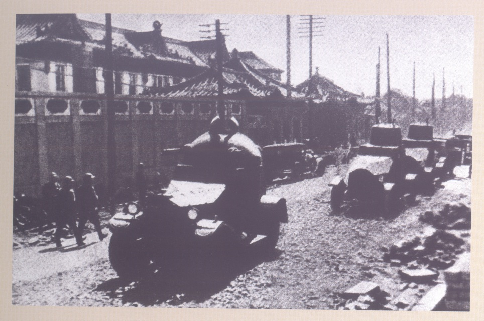 1931年，日本帝國主義制造九一八事變，發(fā)動侵華戰(zhàn)爭，中國人民開始了長達14年的抗戰(zhàn)。圖為日本關(guān)東軍占領(lǐng)沈陽.png